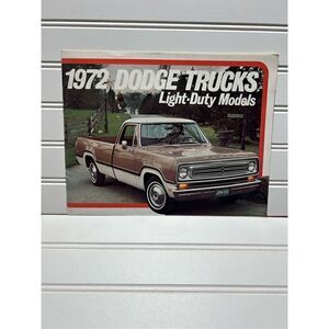 1972 Dodge Trucks Light-Duty Models Original Factory Dealership Brochure